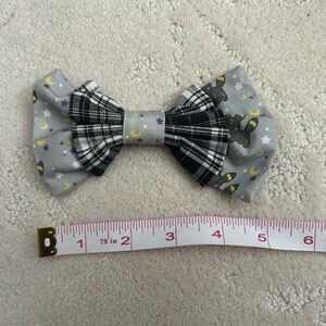 Hand made Pokémon umbreon hair bow moon and stars kawaii Japan Japanese plaid